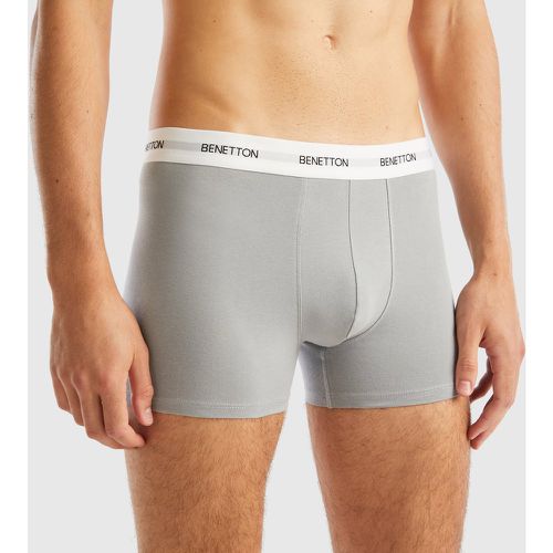 Benetton, Boxer En Coton Bio Stretch, taille L, Gris Clair - United Colors of Benetton - Modalova