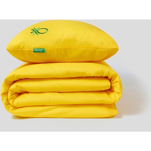 Benetton, Housse De Couette 155x210 cm Avec Une Taie D’oreiller, taille OS, Jaune, Benetton Home - United Colors of Benetton - Modalova