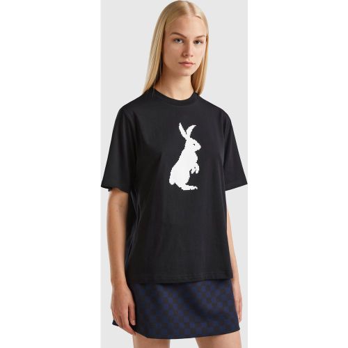 Benetton, T-shirt Avec Lapin Imprimé, taille XS, Noir - United Colors of Benetton - Modalova