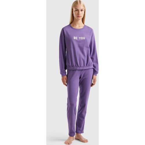 Benetton, Pyjama Long En Jersey Chaud, taille XS, - United Colors of Benetton - Modalova