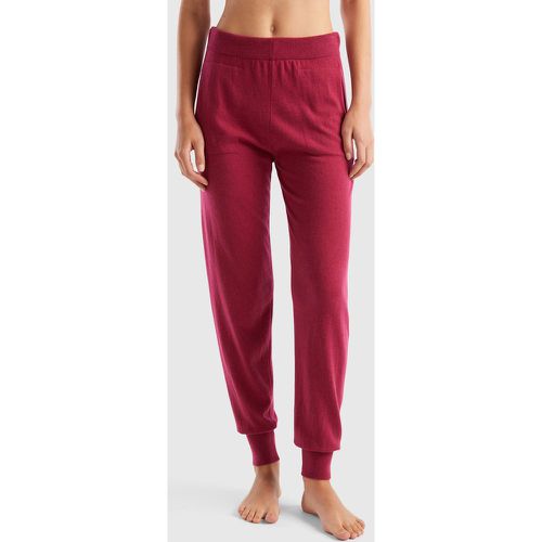 Benetton, Pantalon En Cachemire Mélangé, taille S, Bordeaux - United Colors of Benetton - Modalova