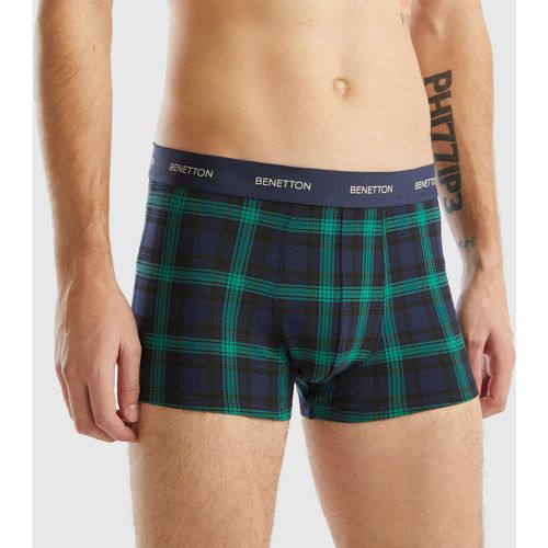 Benetton, Boxer Tartan Bleu Et Vert, taille L, Bleu - United Colors of Benetton - Modalova