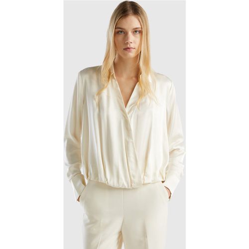 Benetton, Blouse En Mélange De Viscose Et Modal®, taille L, Crème - United Colors of Benetton - Modalova