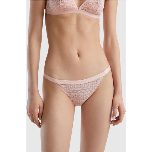 Benetton, Slip Brésilien À Monogram Jacquard, taille M, Rose Pâle - United Colors of Benetton - Modalova