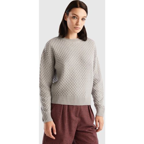 Benetton, Pull En Maille Boxy Fit, taille L, Gris - United Colors of Benetton - Modalova