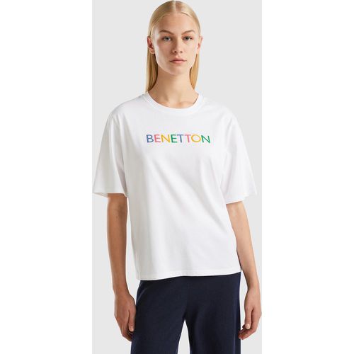 Benetton, T-shirt Avec Inscription Logo, taille XL, Blanc - United Colors of Benetton - Modalova