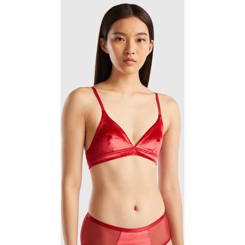 Benetton, Soutien-gorge Triangle En Velours, taille 100, Rouge - United Colors of Benetton - Modalova