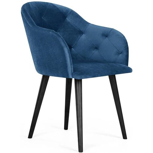 Fauteuil en Velours Bleu ROSS - 3S. x Home - Modalova