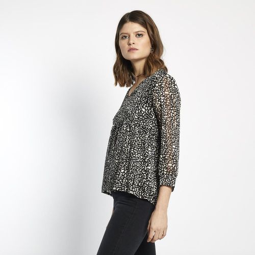 Blouse col V imprimée léopard Célia - 3S. x Le Vestiaire - Modalova