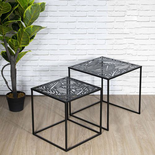 Lot de 2 tables d'appoint gigognes 40cm ajourées - 3S. x Home - Modalova