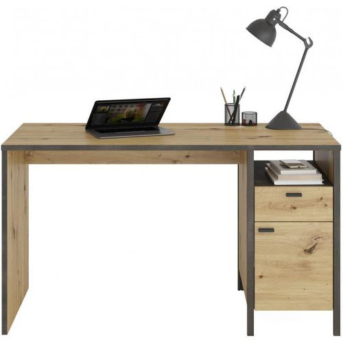 Bureau chêne et acier TYLO - 3S. x Home - Modalova