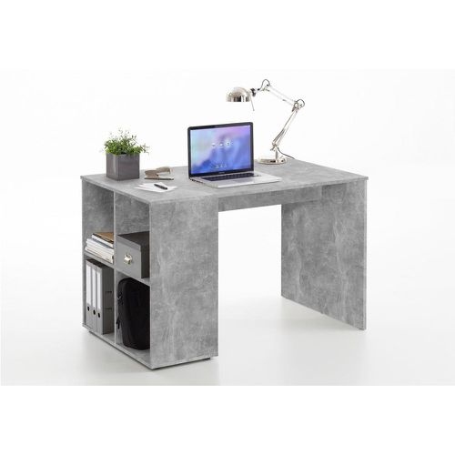 Bureau avec étagère béton AKI - 3S. x Home - Modalova