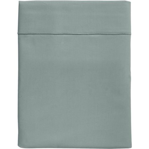 Drap plat coton lavé Soft Line - Vert Fumée - Essix - Modalova