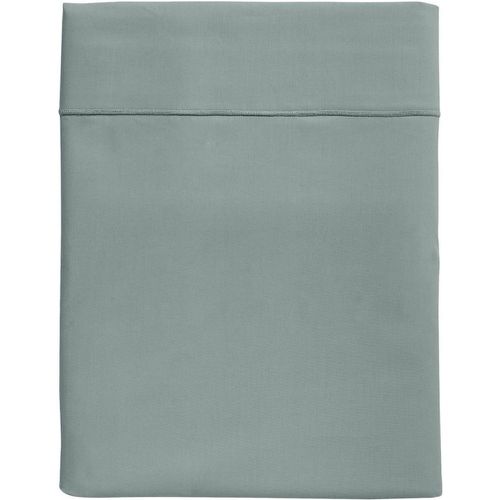 Drap plat uni en coton lavé, Made in France, SOFT LINE , vert fumée - Essix - Modalova