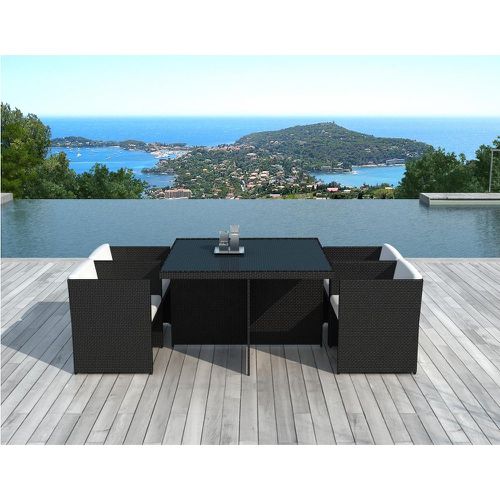 Table Repas Outdoor + 4 Fauteuils En Résine Tressée ZAYA - 3S. x Home - Modalova