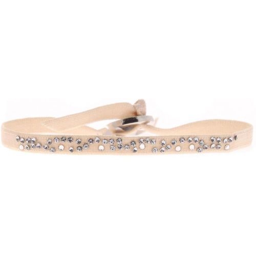 Bracelet A35651 - Bracelet Tissu Beige Cristaux Swarovski - Les Interchangeables - Modalova