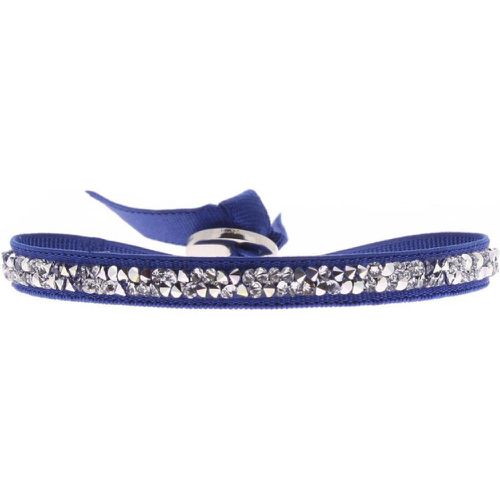 Bracelet A31842 - Bracelet Tissu Bleu Cristaux Swarovski - Les Interchangeables - Modalova