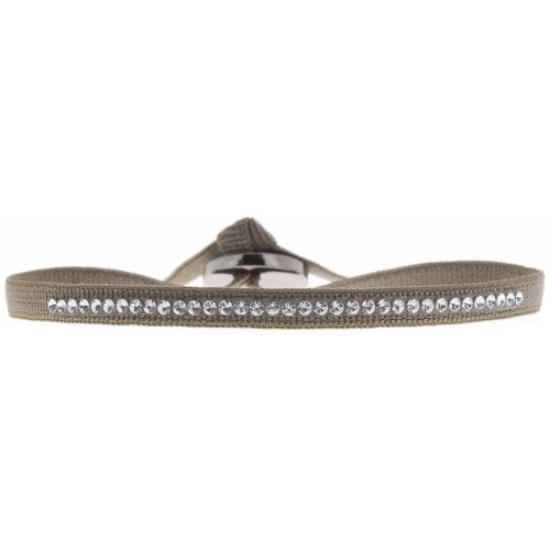 Bracelet A36394 - Bracelet Tissu Marron Cristaux Swarovski - Les Interchangeables - Modalova