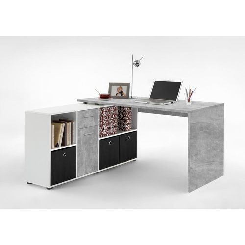 Bureau Angulaire Réversible Béton MOUFY - 3S. x Home - Modalova