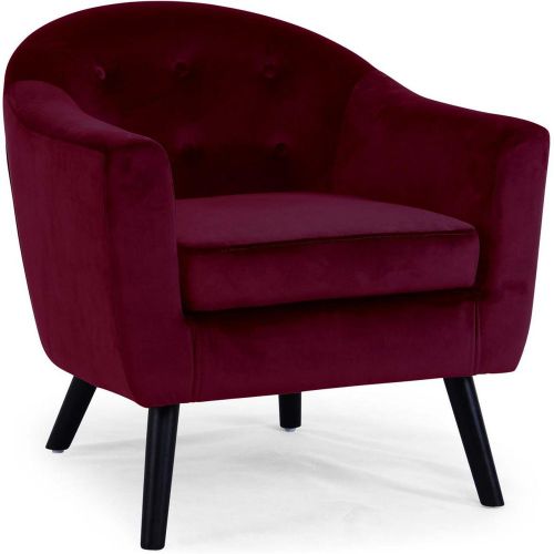 Fauteuil Scandinave Velours OLAF - 3S. x Home - Modalova
