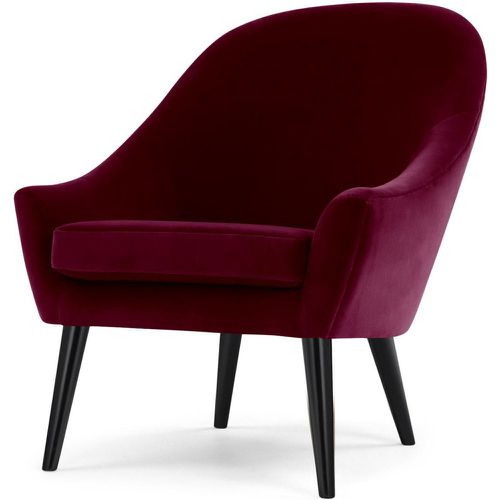 Fauteuil Velours Rouge KIRUNA - 3S. x Home - Modalova