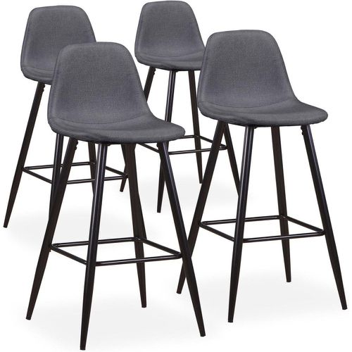 Lot de 4 Tabourets de Bar Tissu KALMAR - 3S. x Home - Modalova