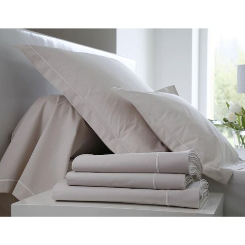 Drap Plat Percale Uni Lin - Blanc des Vosges - Modalova