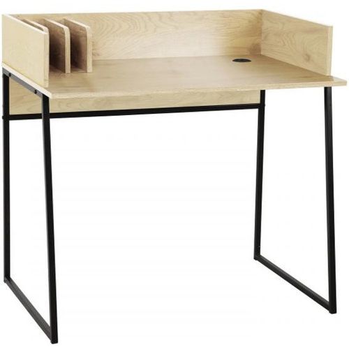 Bureau en métal noir et plateaux en bois Style Industriel - 3S. x Home - Modalova