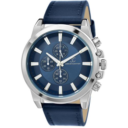 Montre quartz MH308- par Pascal Szerman acier et cuir - So Charm Montres - Modalova