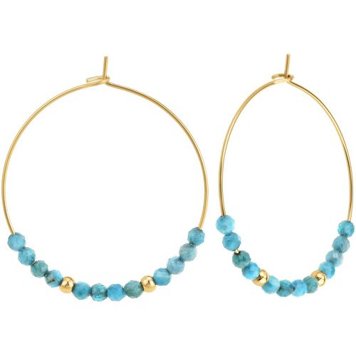 Créoles So Charm - B4255-DORE-APATITE - Boucles D'Oreilles Dorées - So Charm Bijoux - Modalova