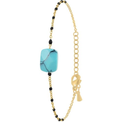 Bracelet So Charm - B4275-DORE-TURQUOISE - Bracelet Mode Doré - So Charm Bijoux - Modalova