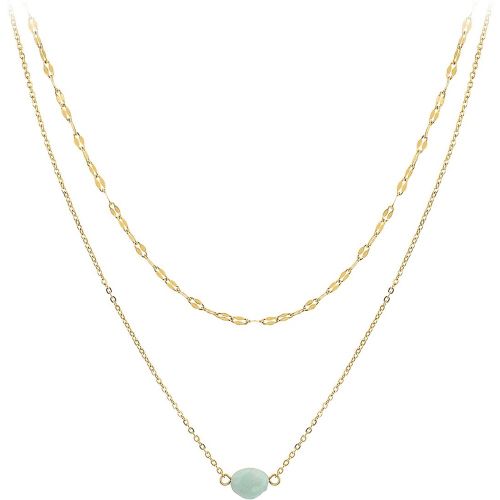 Collier So Charm - B4277-DORE-AMAZONITE - Collier Mode - So Charm Bijoux - Modalova