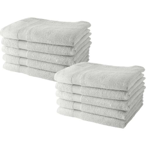 Lot de 10 serviettes de Toilette 50x90 cm 100% Coton - Craie - Today - Modalova