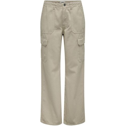 Pantalon cargo fermeture par bouton. fermeture éclair taille haute en coton Mae - Only - Modalova