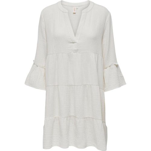 Robe courte manches 3/4 en coton bio Ruby - Only - Modalova