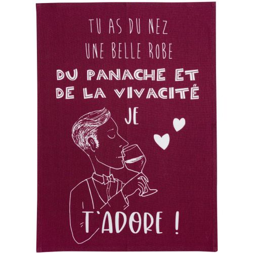 Torchon Panache Bordeaux 70 x 50 - Maison Vivaraise - Modalova