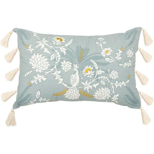 Coussin brodé Wild vert céladon 58x38cm - 3S. x Home - Modalova