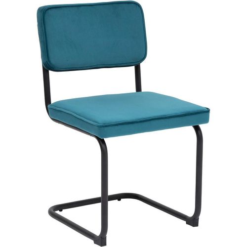Chaise en velour bleu canard - 3S. x Home - Modalova