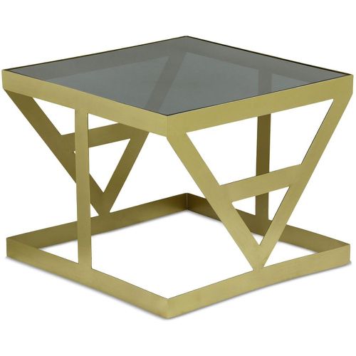 Ensemble de 3 tables d'appoint Amstra en Verre fumé et Métal - 3S. x Home - Modalova