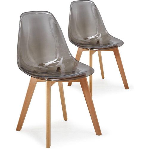 Lot de 2 chaises scandinaves Larry Plexi Fumé - 3S. x Home - Modalova