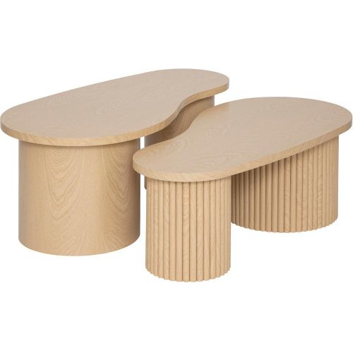Lot de 2 tables basses en bois Soleya - 3S. x Home - Modalova