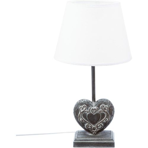 Lampe bois coeur H49 cm taupe - 3S. x Home - Modalova