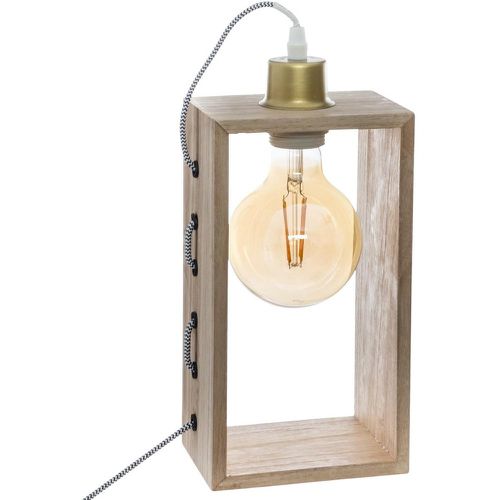 Lampe rectangulaire H. 28cm en bois - 3S. x Home - Modalova