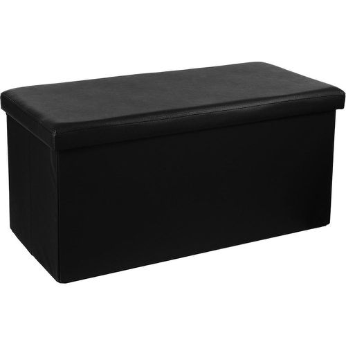 Pouf pliant double PVC noir - 3S. x Home - Modalova