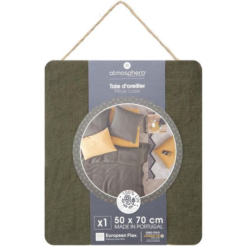 Taie d?oreiller 100 % lin 50x70cm kaki - 3S. x Home - Modalova