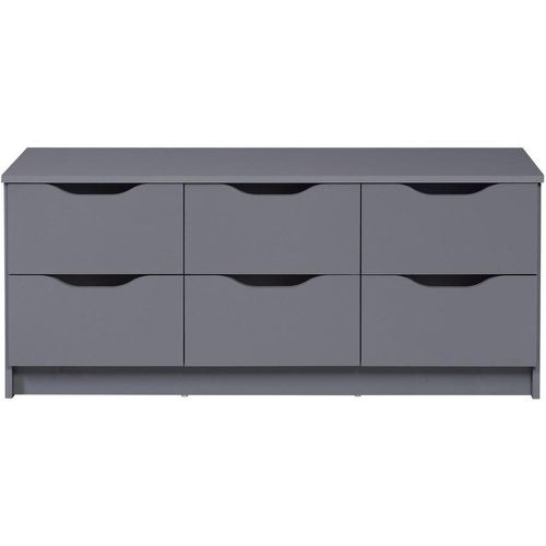 Commode SILENZIA 6-B 6 tiroirs gris - 3S. x Home - Modalova