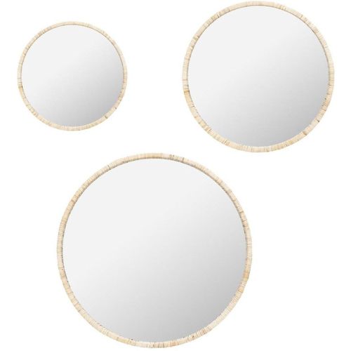 Miroir Jessy en rotin lot de 3 - 3S. x Home - Modalova