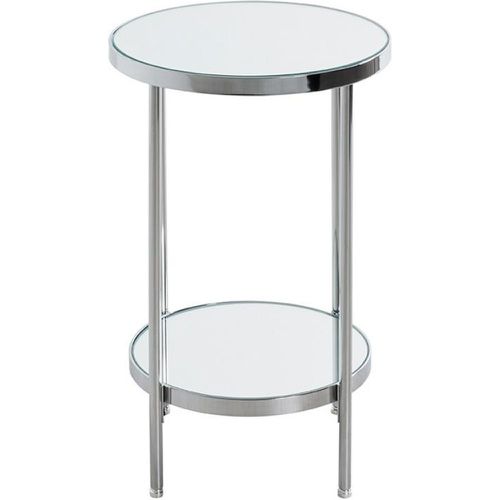 Table d'appoint en métal chromé et étagères en verre miroir - 3S. x Home - Modalova