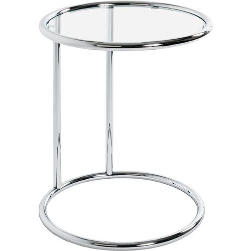 Table d'appoint ronde chromé plateau verre trempé - 3S. x Home - Modalova