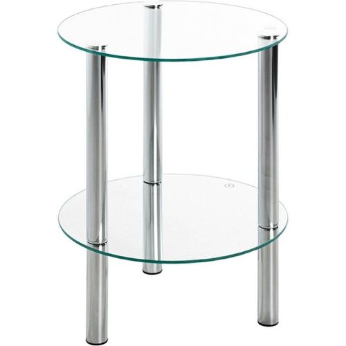 Table d'appoint ronde plateau en verre transparent - 3S. x Home - Modalova